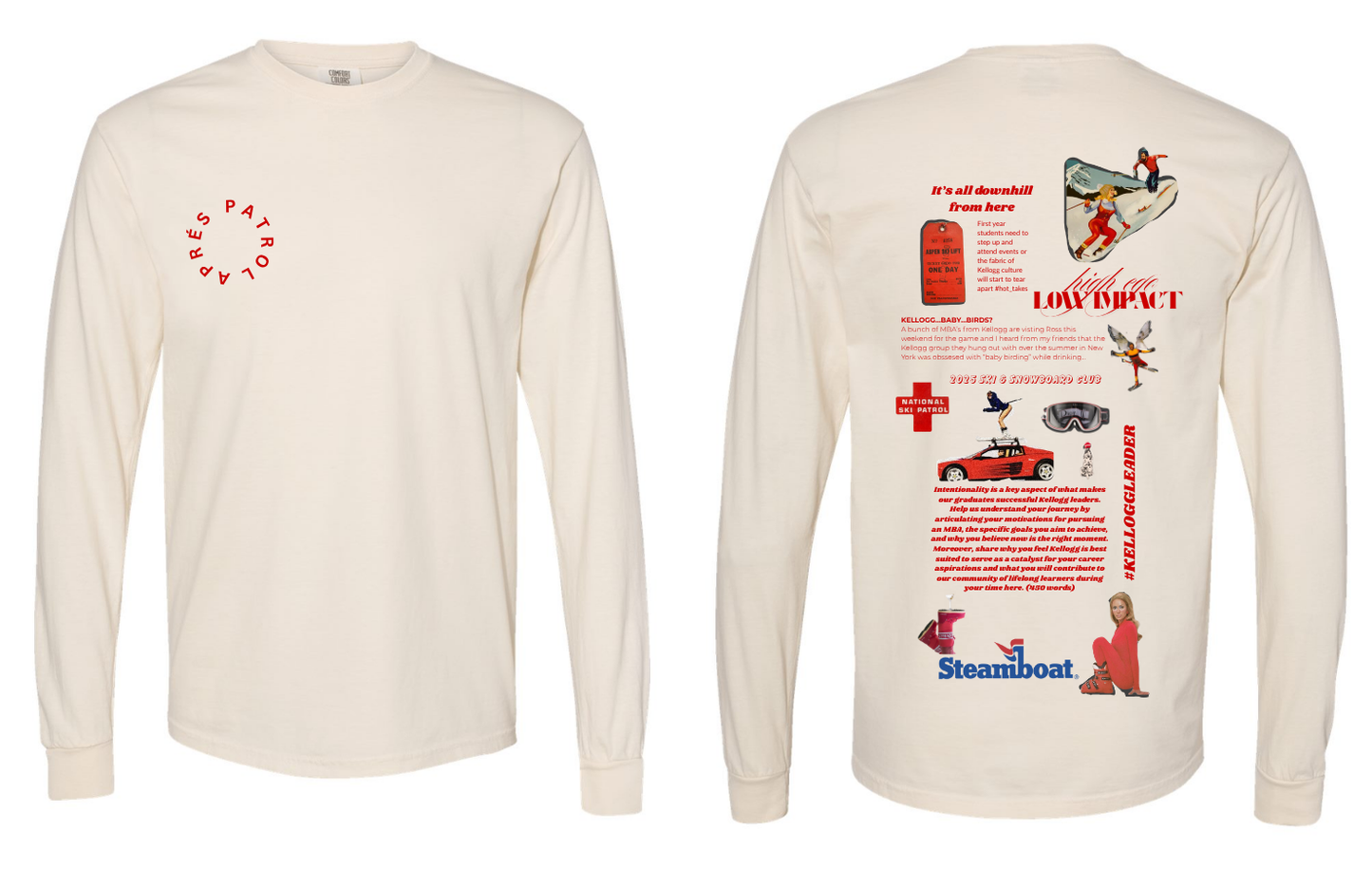 Après Patrol Red & Cream Long Sleeve