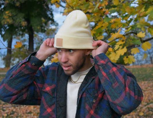 Cream Beanie